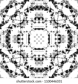 Seamless Distressed overlay texture. Grunge abstract antique pattern. Artistic design template. EPS10 vector.