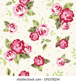 Seamless Ditsy Dot Rose 