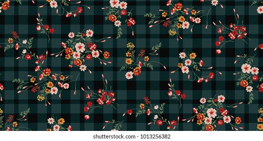 Seamless Ditsy Floral Pattern