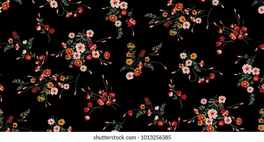 Seamless Ditsy Floral Pattern