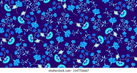 Seamless ditsy floral pattern