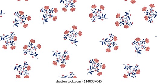 Seamless ditsy floral pattern