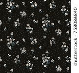 Seamless Ditsy Floral Pattern In Vector