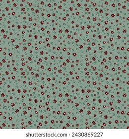 Seamless Ditsy Floral Pattern in vector
