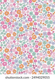 Seamless Ditsy Floral Pattern in vector