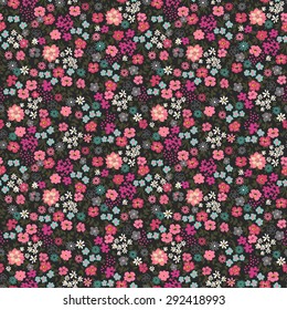 Seamless Ditsy Floral Pattern in vector