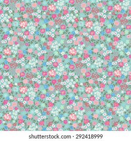 Seamless Ditsy Floral Pattern in vector