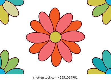 seamless ditsy floral pattern vibrant colorful