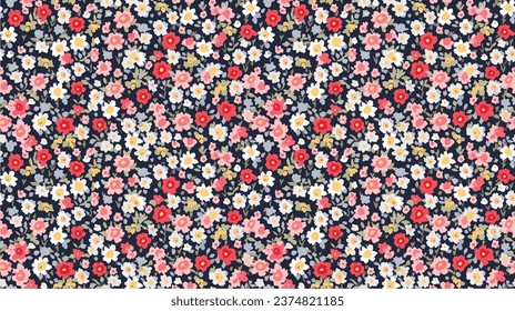 seamless ditsy flowers repeating pattern, tiny flowers pattern, ditsy, liberty , meadow, floral , for summer dress fabric