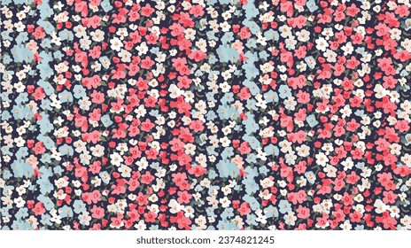 seamless ditsy flowers repeating pattern, tiny flowers pattern, ditsy, liberty , meadow, floral , for summer dress fabric