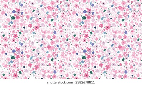 seamless ditsy flowers repeating pattern, tiny flowers pattern, ditsy, liberty , meadow, floral