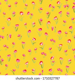 Seamless ditsy pattern in small cute wild flowers. Delicate bouquets. Liberty style millefleurs. Floral background for textile, wallpaper, pattern fills, covers, surface, print, wrap, scrapbooking