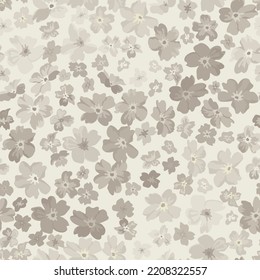 Seamless ditsy pattern in small cute wild flowers. Simple bouquets. Liberty style millefleurs. Floral background for textile, wallpaper, pattern fills, covers, surface, print, wrap, scrapbooking