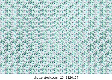 Patrón de ditsy sin fisuras en Pequeñas flores silvestres lindas