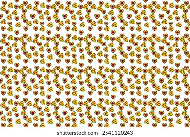 Seamless ditsy pattern in small cute wild flowers