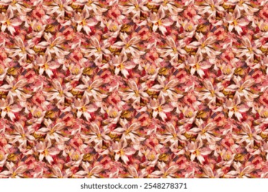 Seamless ditsy pattern in small cute wild flowers. Delicate bouquets. Liberty style millefleurs. 