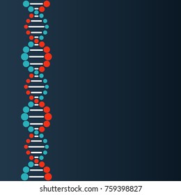 Seamless DNA pattern and a background with the place for text. Vector illustration
