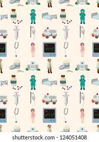 seamless doctor pattern,cartoon vector illustration