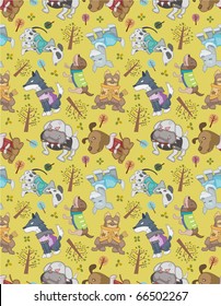 seamless dog pattern