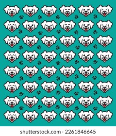 seamless dog pattern design vector