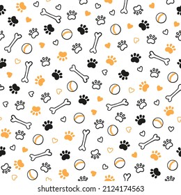Seamless dog pattern and