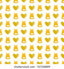 seamless dog pattern vector illustration