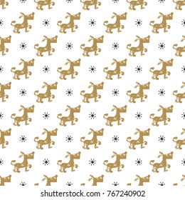 seamless dog pattern vector illustration