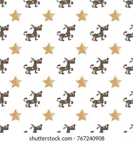seamless dog pattern vector illustration