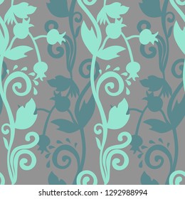 Seamless dog rose pattern. Vector illustration. For wallpaper, fabrics, wrapping paper, posters, etc.