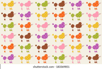 seamless dogs cartoon pattern