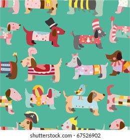 seamless Dogs pattern