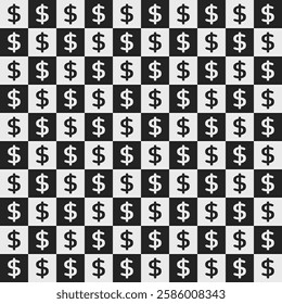 Seamless dollar pattern. Can be used for wallpaper, pattern fills, web page background, surface textures. Vector illustration