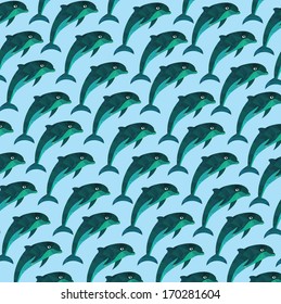Seamless Dolphin Pattern