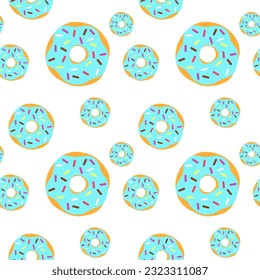 Seamless Donut Delights: Captivating Flat Vector Illustration Patterns