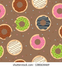 seamless donut varian pattern