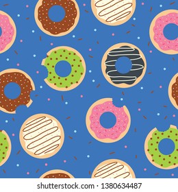 seamless donut varian pattern