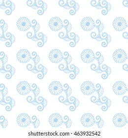 Seamless doodle abstract flower. Vector illustration
