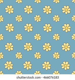 Seamless doodle abstract flower. Vector illustration

