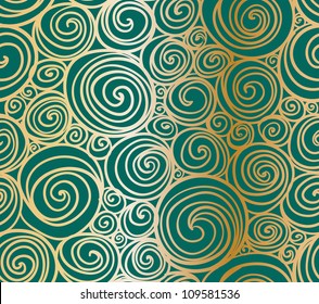 Seamless doodle abstract swirls pattern.