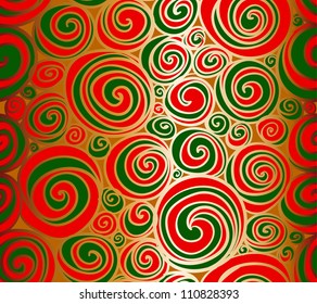 Seamless doodle abstract swirls pattern.