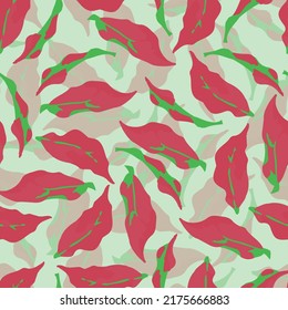 seamless doodle abstract twotone colour leaves background , greeting card or fabric
