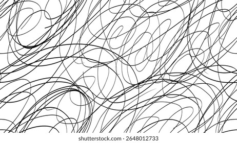 Nahtlose doodle Hintergrund schwarze doodle Linien auf weißem Hintergrund.