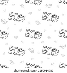 Seamless doodle background eco concept. vector illustration.