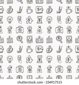 seamless doodle business background