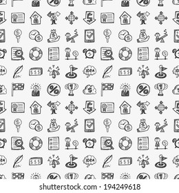 seamless doodle business pattern