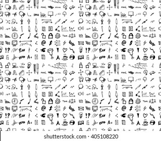 seamless doodle business pattern