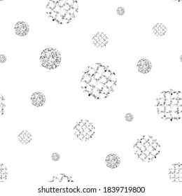 seamless doodle christmas pattern background with silver glitter dot shape