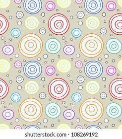 Seamless doodle circles pattern