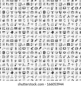 seamless doodle communication pattern