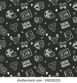 seamless doodle communication pattern